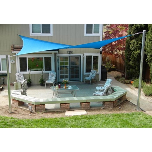 רשת צל 4x4 מטר עם טבעות מתכת מגיע בנרתיק ניילון