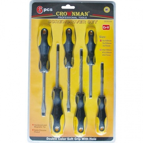 סט 6 מברגים מצופה כרום