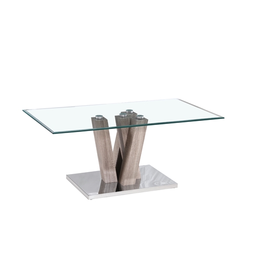 שולחן קפה מזכוכית מחוסמת בעיצוב חדשני ומודרני