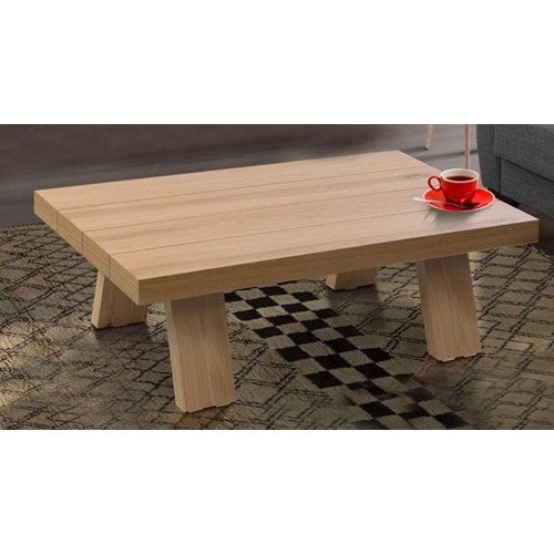 שולחן לסלון בצבע עץ בגימור איכותי מבית LEONARDO