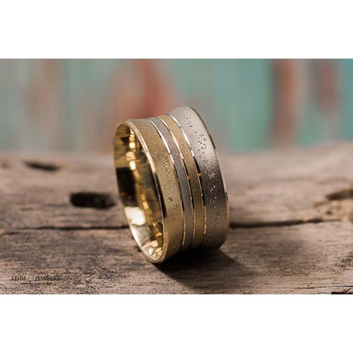 טבעת זהב טהור 14K מדגם Adonis עבודת יד