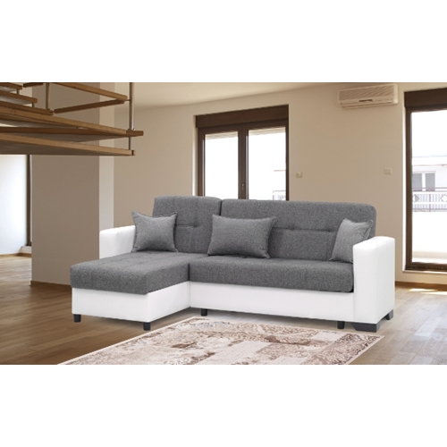 סלון פינתי שזלונג בד נפתח למיטה LEONARDO