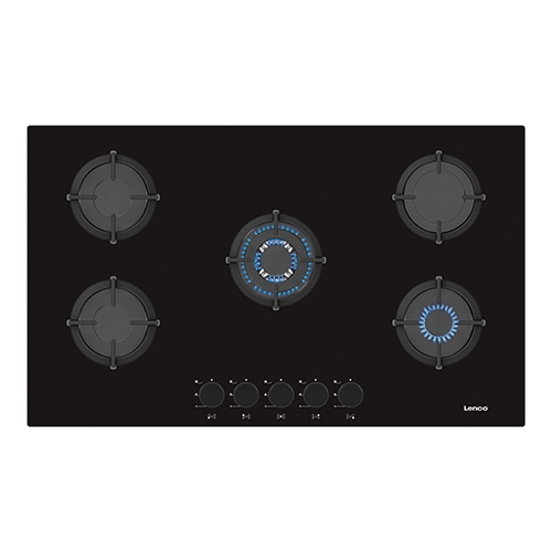 כיריים 5 מבערי גז זכוכית ברוחב 70 ס"מ