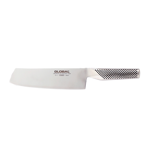 סכין סנטוקו רחבה עם חריצים 18 ס"מ GLOBAL