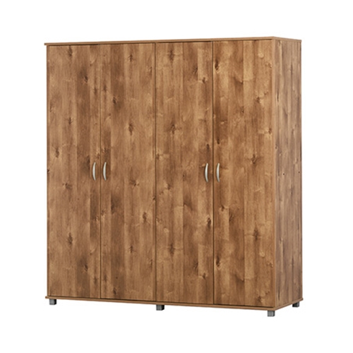 ארון 4 דלתות צד אחד מדפים צד שני תליה רחבה ומדף