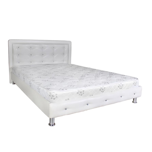 מיטה מרופדת בעיצוב נמוך