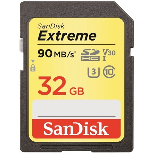 כרטיס זיכרון למצלמות SanDisk Extreme בנפח 32GB