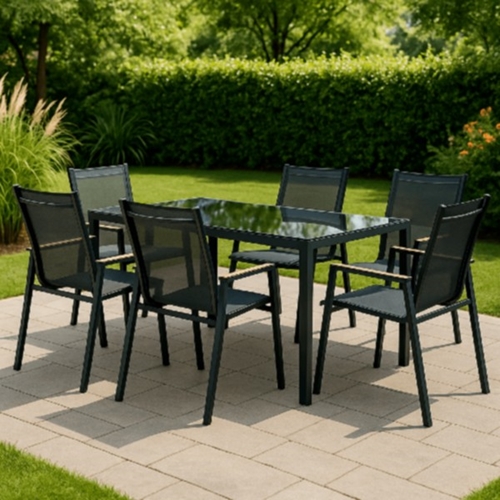 סט פינת אוכל לימה שולחן + 6 כיסאות PLAYA