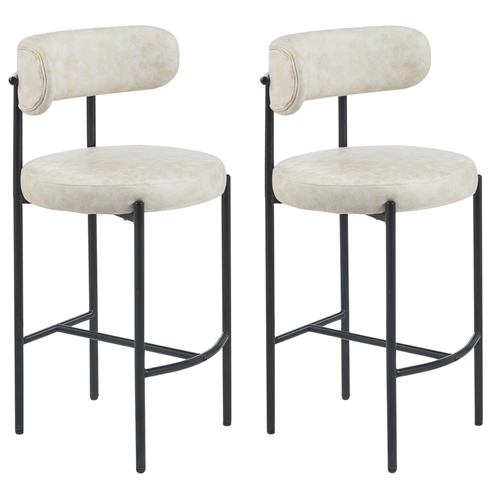 זוג כיסאות בר עם רגלי מתכת דגם טומי בר LEONARDO