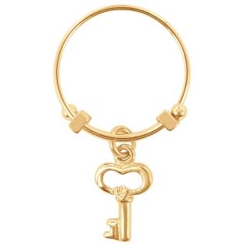טבעת לאישה בצבע זהב עם תליון מפתח מבית CO88
