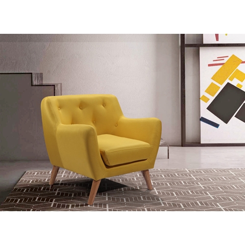 כורסא נוחה עם ריפוד בד בעיצוב רטרו מבית HOME DECOR