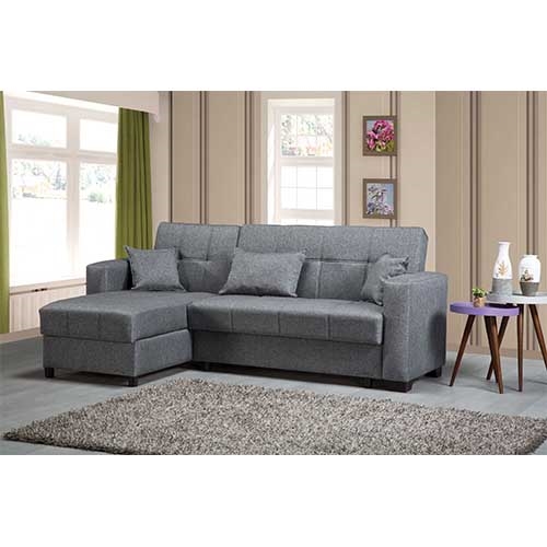 סלון פינתי שזלונג בד נפתח למיטה מבית LEONARDO