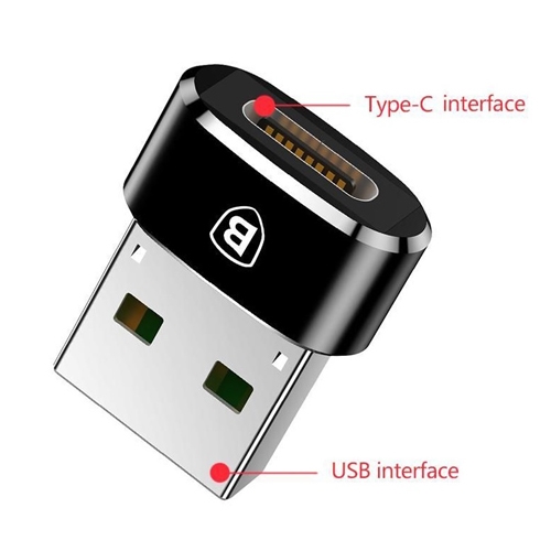 מתאם למחשב USB זכר ל TYPE C נקבה- תומך טעינה מהירה