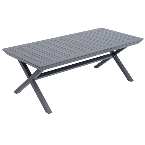 שולחן רוטרדאם אלומיניום פסים אפור מתארך ל 2.97 מטר