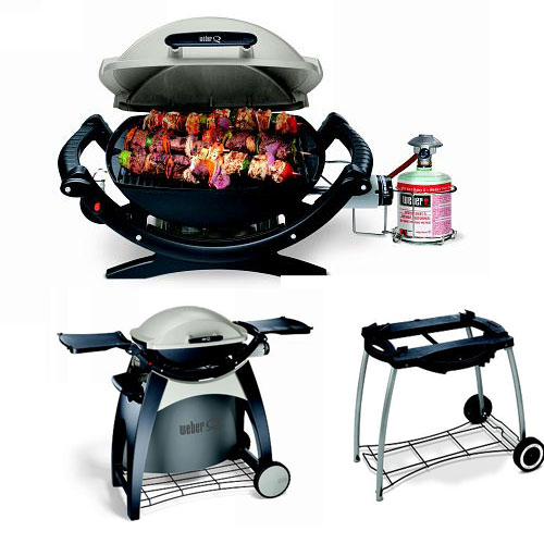גריל גז נייד עשוי מיציקת אלומיניום WEBER + מתנה