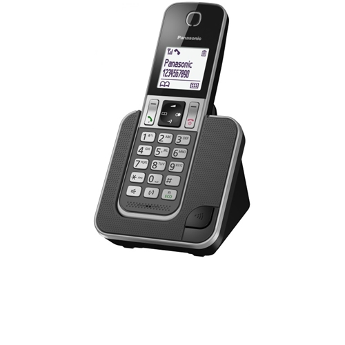 טלפון אלחוטי מעוצב עם צג מואר 1.8" KX-TGD310MBB