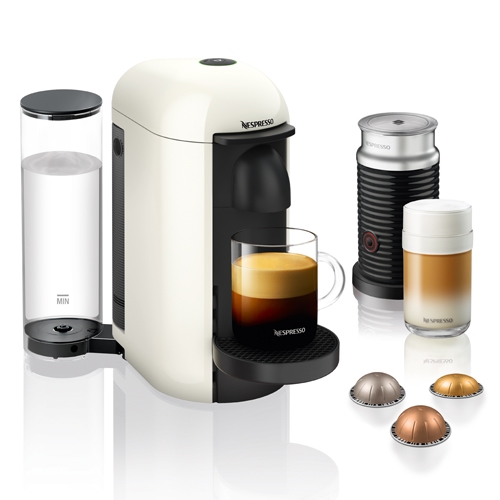 מכונת קפה NESPRESSO VertuoPlus לבן כולל מקציף חלב
