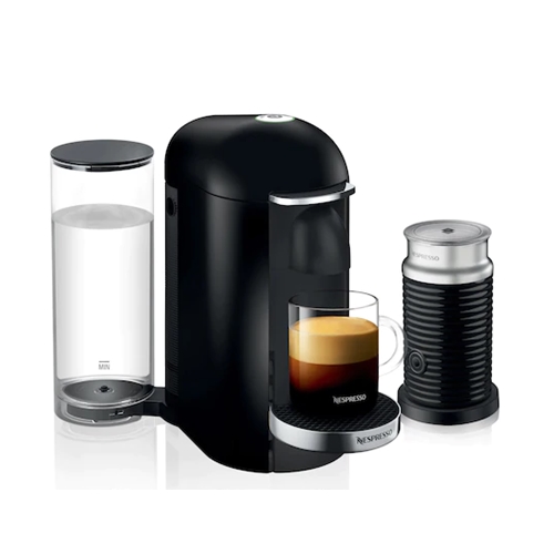 מכונת קפה NESPRESSO VertuoPlus שחור כולל מקציף חלב