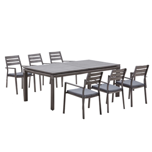 פינת אוכל אלומיניום נפתחת מותאמת לגינה HKLEIN