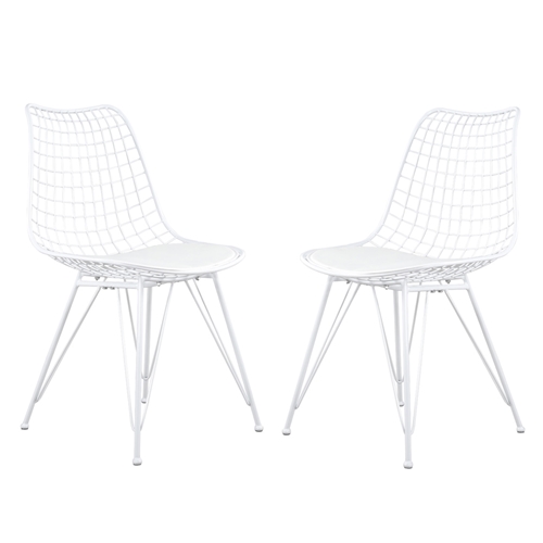 זוג כסאות מתכת עם מושב מרופד HOME DECOR דגם יעל