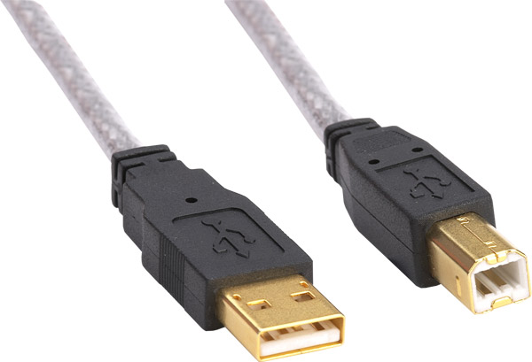 כבל 2 מטר USB A/B מסוכך וציפוי זהב