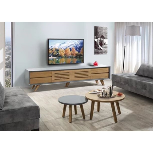 סט מזנון ושני שולחנות דגם פרסטיג' מבית LEONARDO