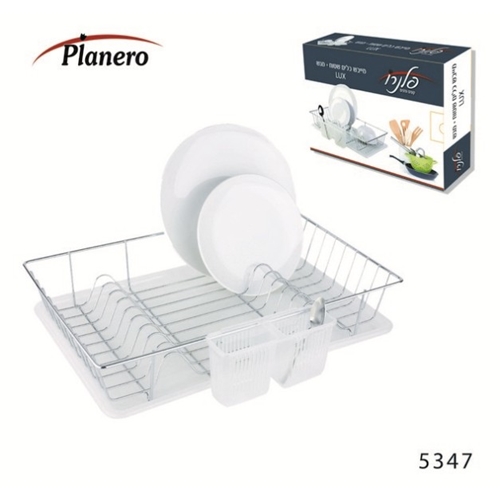 מייבש כלים לוקס שטוח + מגש