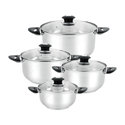 סט סירים 8 חלקים קוברה 2/2.7/3.6/4.7ל' נירוסטה