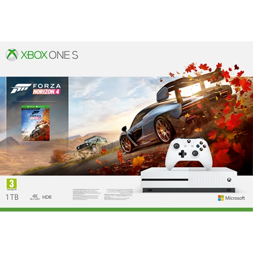 קונסולת Xbox One S 1TB+משחק Forza Horizon 4+מתנה!