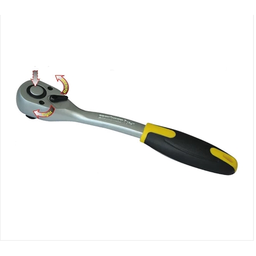 (CROWNMAN) ידית רצ'ט עגולה 1/2 (מברזל בשילוב גומי)