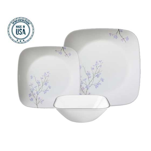 סט צלחות 6 סועדים כ-18 חלקים דגם Corelle Jacaranda