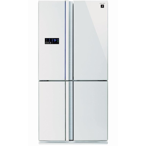 מקרר שארפ 4 דלתות זכוכית לבנה 610 ליטר SJR8912