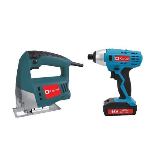 מברגת אימפקט 16V עם סוללת ליתיום + מסור אנכי 400W