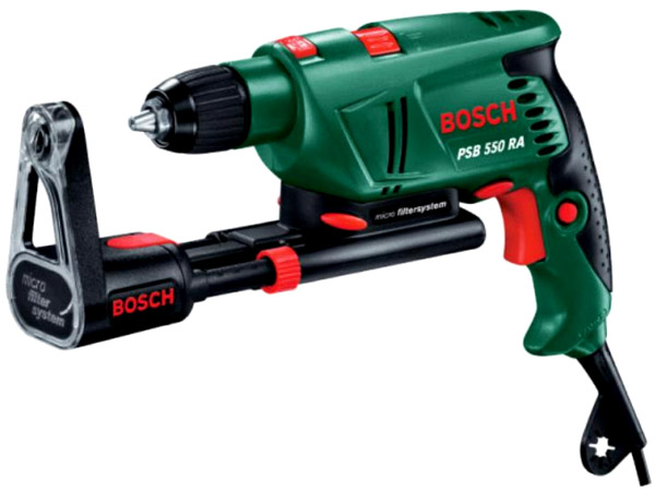 מקדחה רוטטת חשמלית עם שואב BOSCH 550W