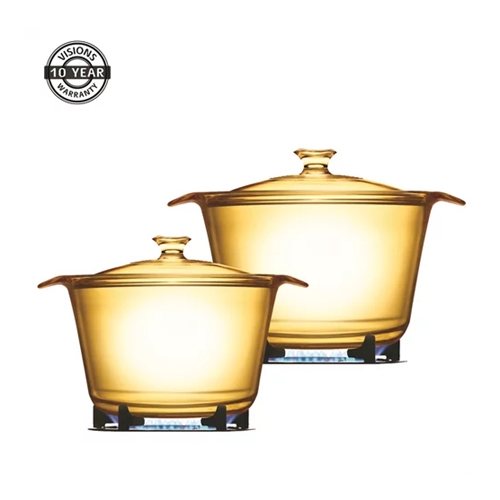 סיר זכוכית 2.8 ל' + סיר זכוכית 3.8 ל' מבית קורנינג