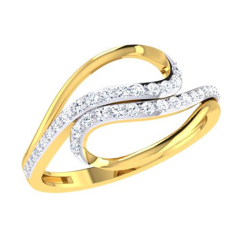 טבעת יהלומים לאישה בעיצוב טוויסט