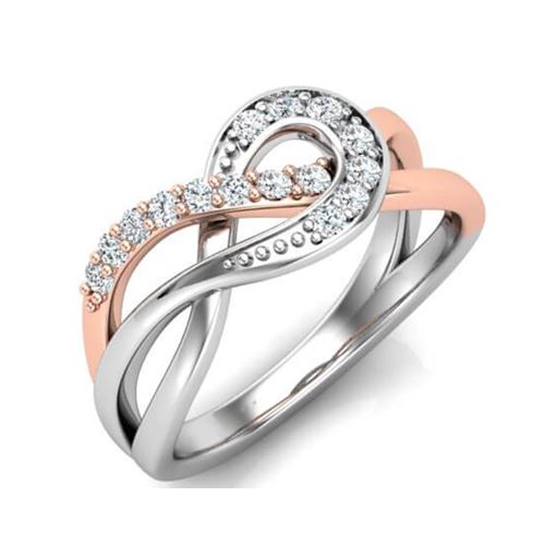טבעת יהלומים מעוצבת לאישה