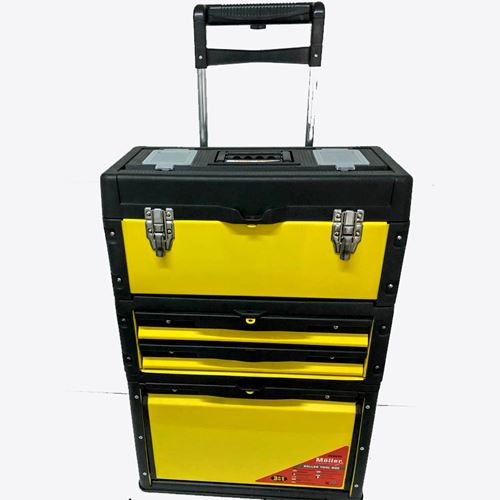 ארגז כלים טרולי 3 חלקים עם מגירות מוסך ממתכת