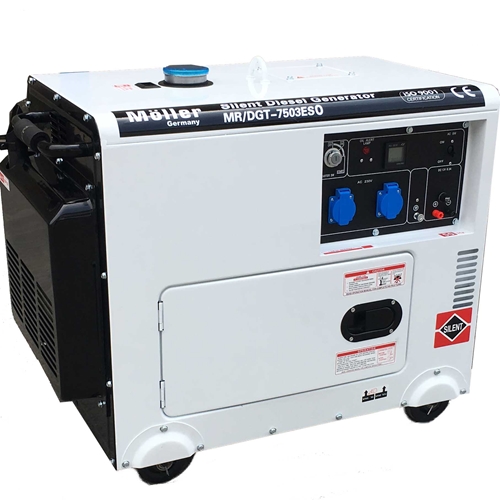 גנרטור דיזל מושתק 7500W חד פאזי של מולר ג'רמני