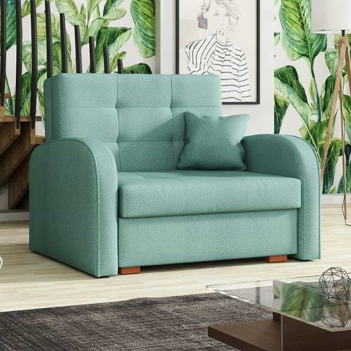 כורסה אירופאית נפתחת למיטה עם ארגז מצעים