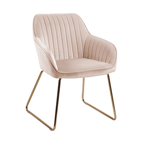 כורסת מעוצבת עם רגלי מתכת מוזהבות HOME DECOR