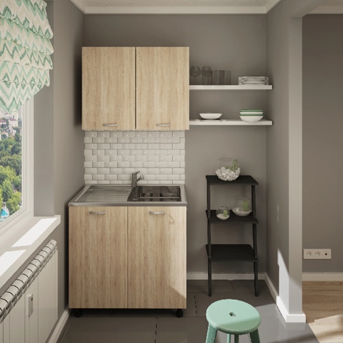 ארונות מטבח ברוחב 80 ס"מ עליון ותחתון מליבו אלון