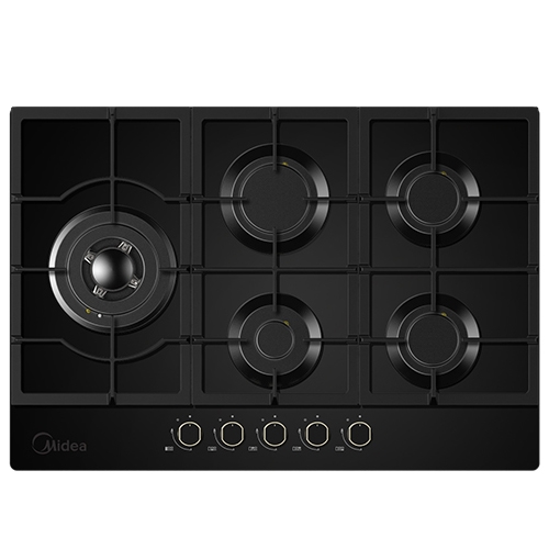 כיריים גז 5 להבות בישול בגימור שחור דגם 75G50ME060