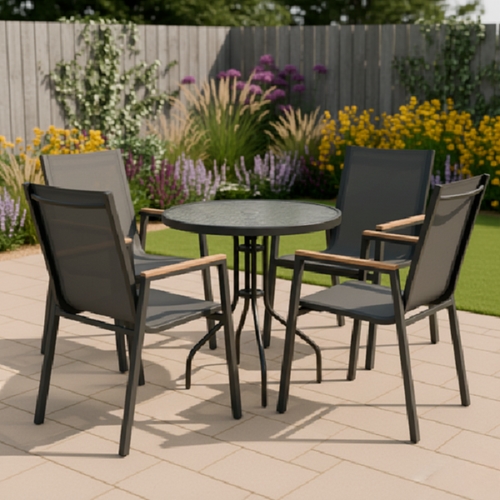 סט פינת אוכל שולחן מדריד כולל 4 כיסאות לימה PLAYA