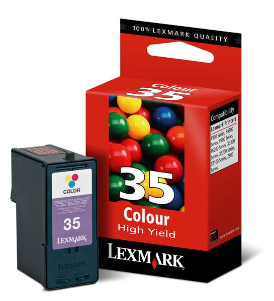 ראש דיו צבעוני מס' 35 מקורי LEXMARK