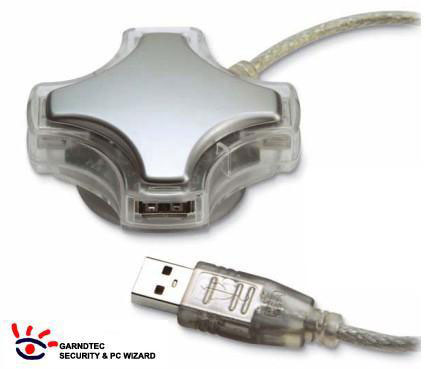 מפצל USB2.0 מהיר 4 כניסות כולל שנאי
