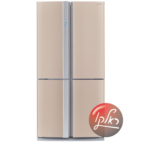 מקרר 4 דלתות נפח ענק 606 ליטר Sharp מהדרין בז'