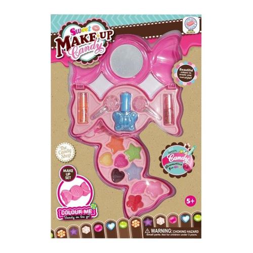 ערכת איפור לילדים בצורת סוכרייה נפתחת ל-2 מגשים