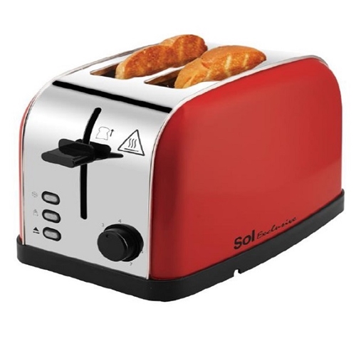 מצנם 2 פרוסות Sol סול דגם SL-3217 אדום