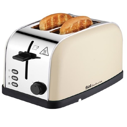 מצנם 2 פרוסות Sol סול דגם SL-2217 קרם